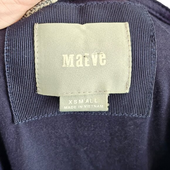 Maeve Anthropologie Blue White Stripe Long Sleeve Dress Sz XS - Picture 7 of 10